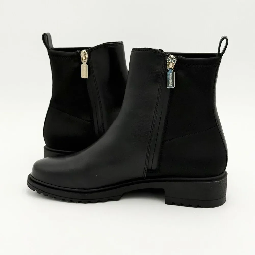 Blondo Cammie Black Waterproof Booties in Black Side Zip - Women’s US 8M